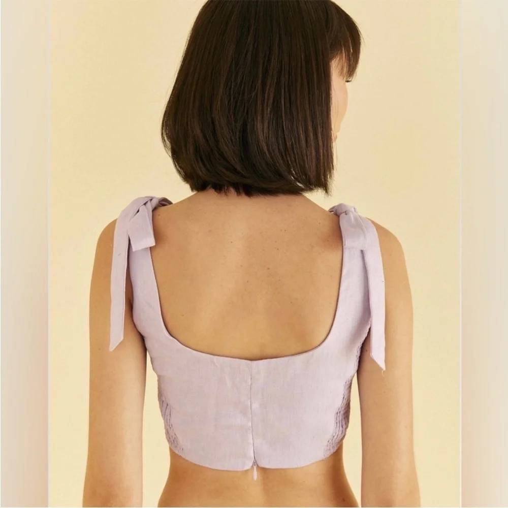 FARM Rio Lilac Corset Top Lilac Size L - Picture 4 of 11